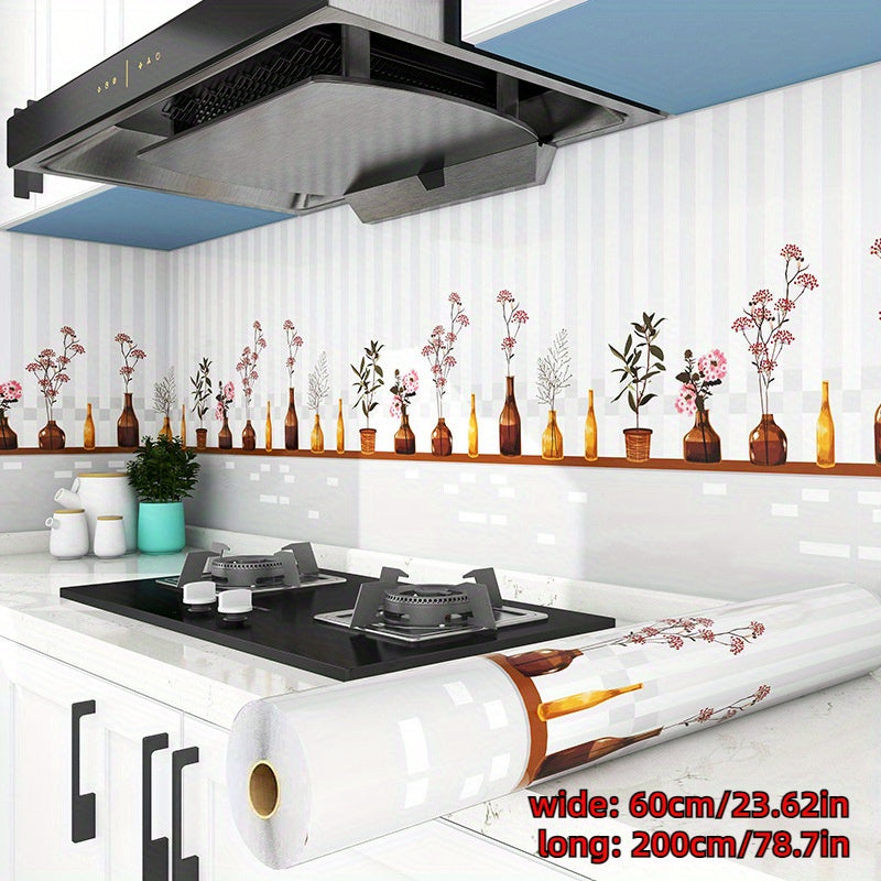 Self-Adhesive Waterproof Heat-Resistant PET Kitchen Protection Sticker for Stove and Tile