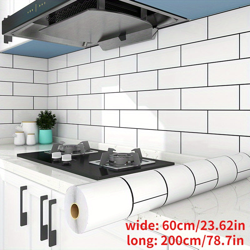 Self-Adhesive Waterproof Heat-Resistant PET Kitchen Protection Sticker for Stove and Tile