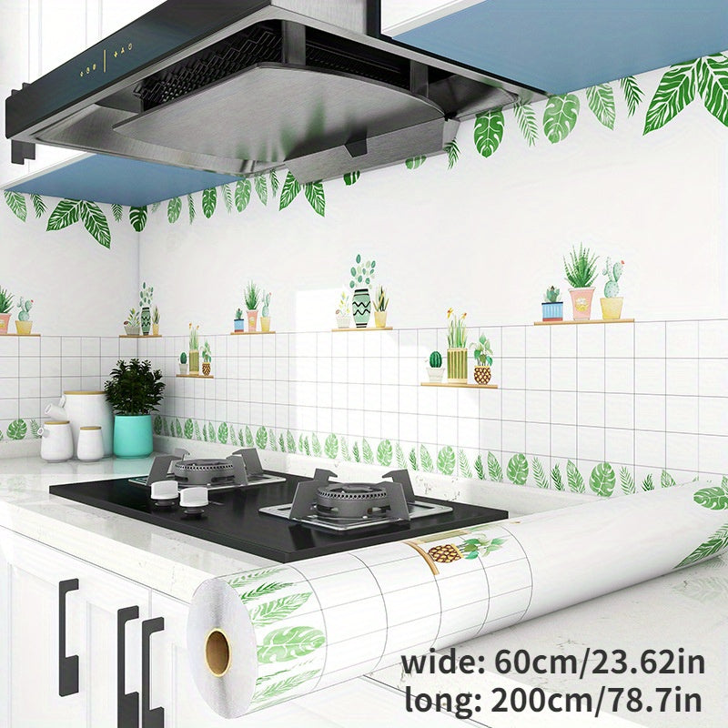 Self-Adhesive Waterproof Heat-Resistant PET Kitchen Protection Sticker for Stove and Tile