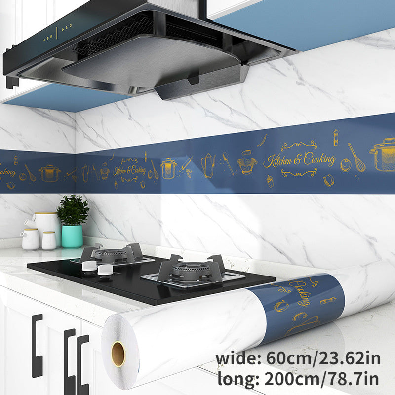Self-Adhesive Waterproof Heat-Resistant PET Kitchen Protection Sticker for Stove and Tile