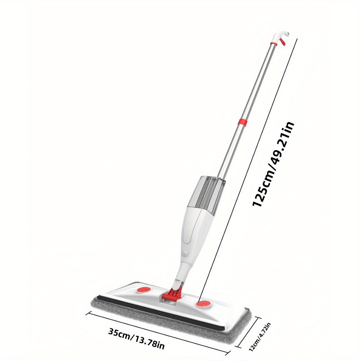 Spray Mop with Built-In Scraper for Windows and Floors, Spacious Capacity