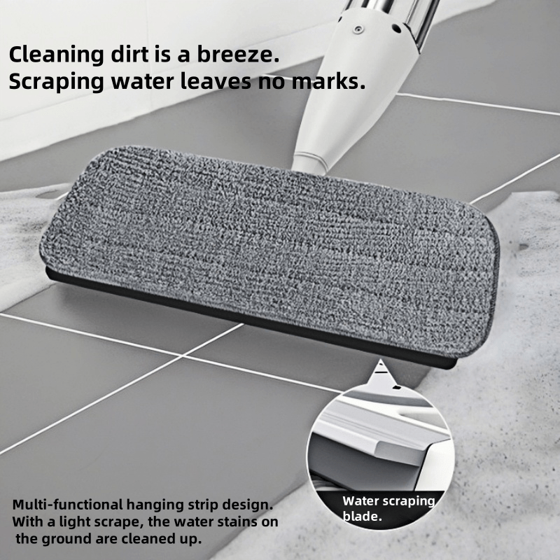 Spray Mop with Built-In Scraper for Windows and Floors, Spacious Capacity