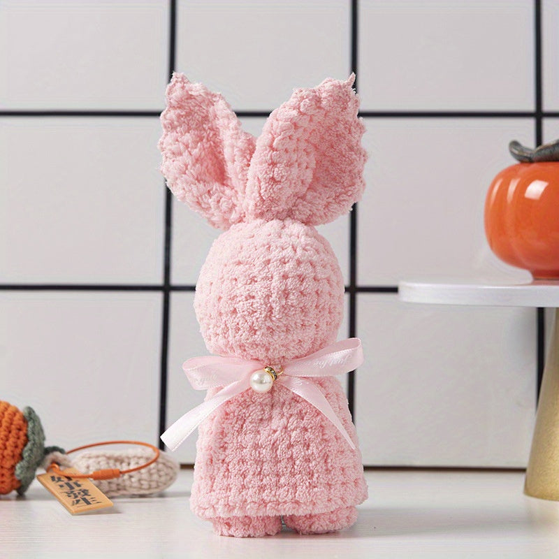 Bohemian Square Bunny Towels Polyester Polyamide Lightweight Hand Wash Suitable for Gifting