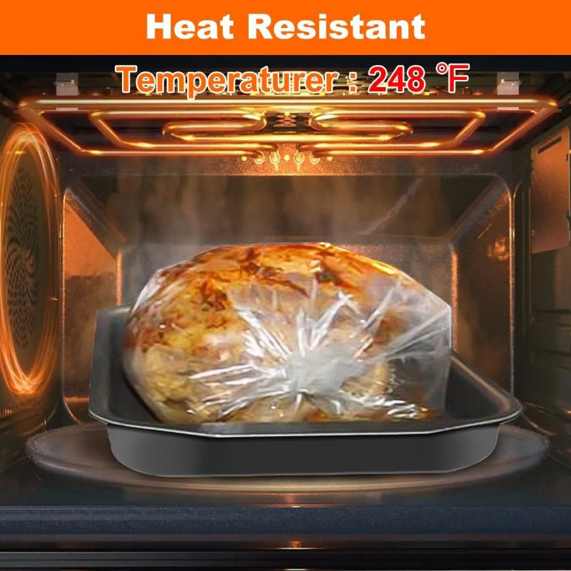 200 штук больших прозрачных одноразовых пакетов для хранения продуктов питания — идеально подходят для сохранения свежести в супермаркетах и магазинах шаговой доступности.