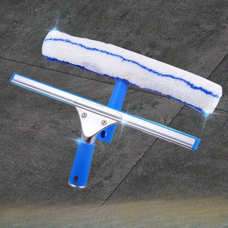 Set of 4 Extendable Squeegees with Microfiber Pads for Window and Surface Cleaning