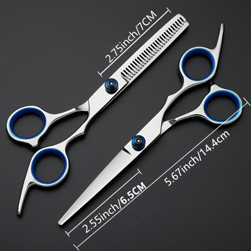 2pc Hairdressing Scissors Set 15.24cm Stainless Steel Ergonomic Sharp Blades