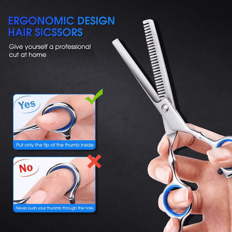 2pc Hairdressing Scissors Set 15.24cm Stainless Steel Ergonomic Sharp Blades