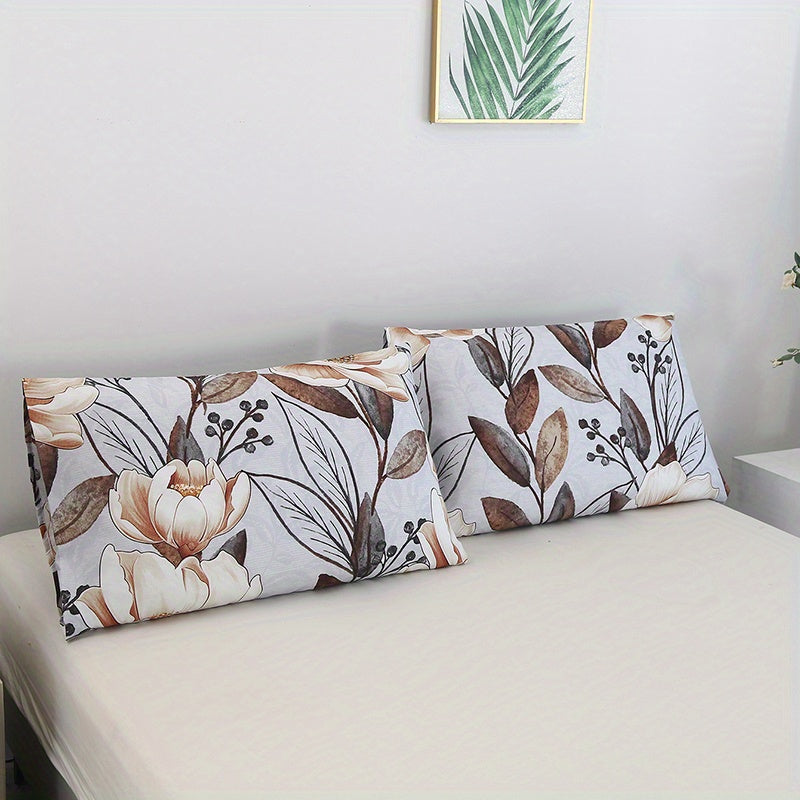 Luxurious Brushed Pillowcases Set with Floral and Geometric Designs, Soft and Skin-Friendly