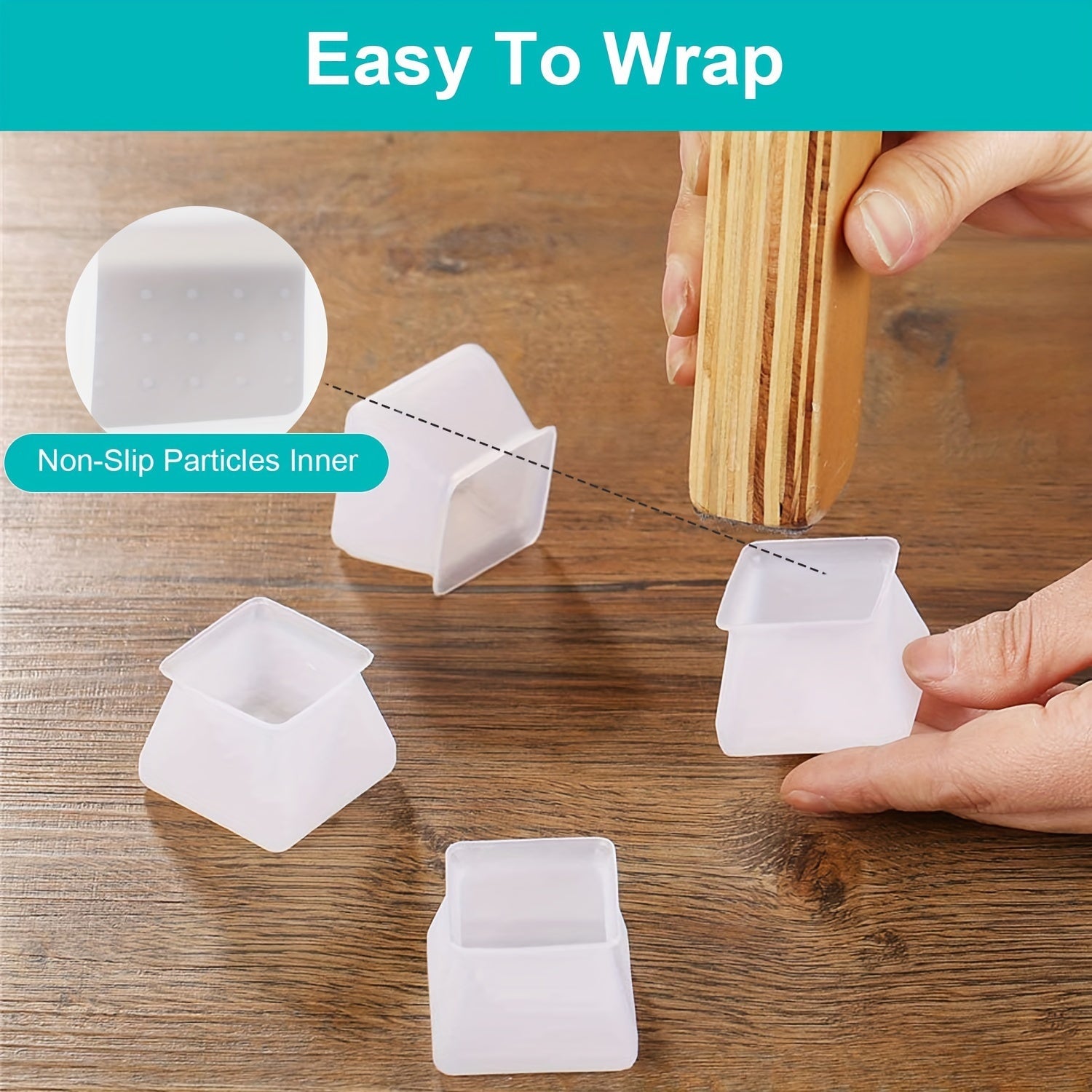 Silicone Chair Leg Protectors Set of 4 for Office Desk and Home Furniture