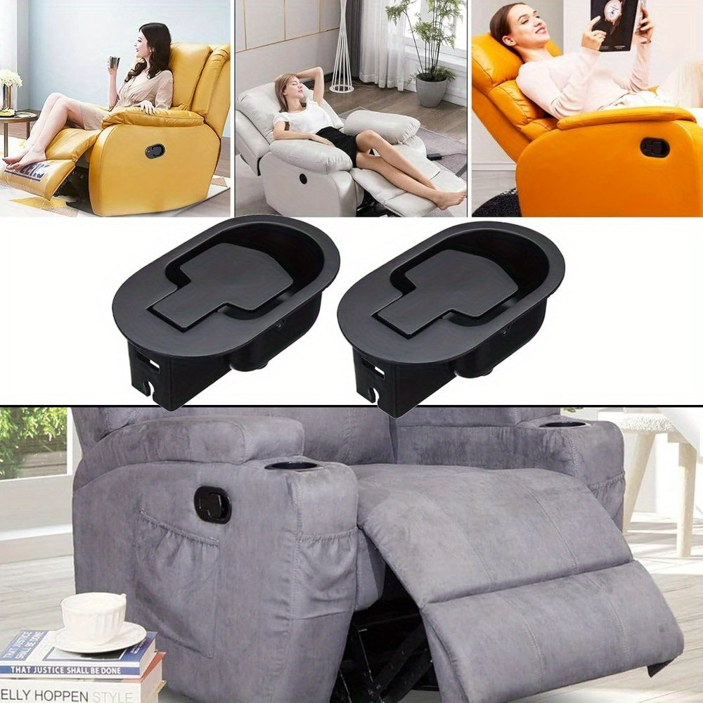 Две черные алюминиевые ручки для чехлов для диванов - не требуют электропитания, необходимая мебельная фурнитура.