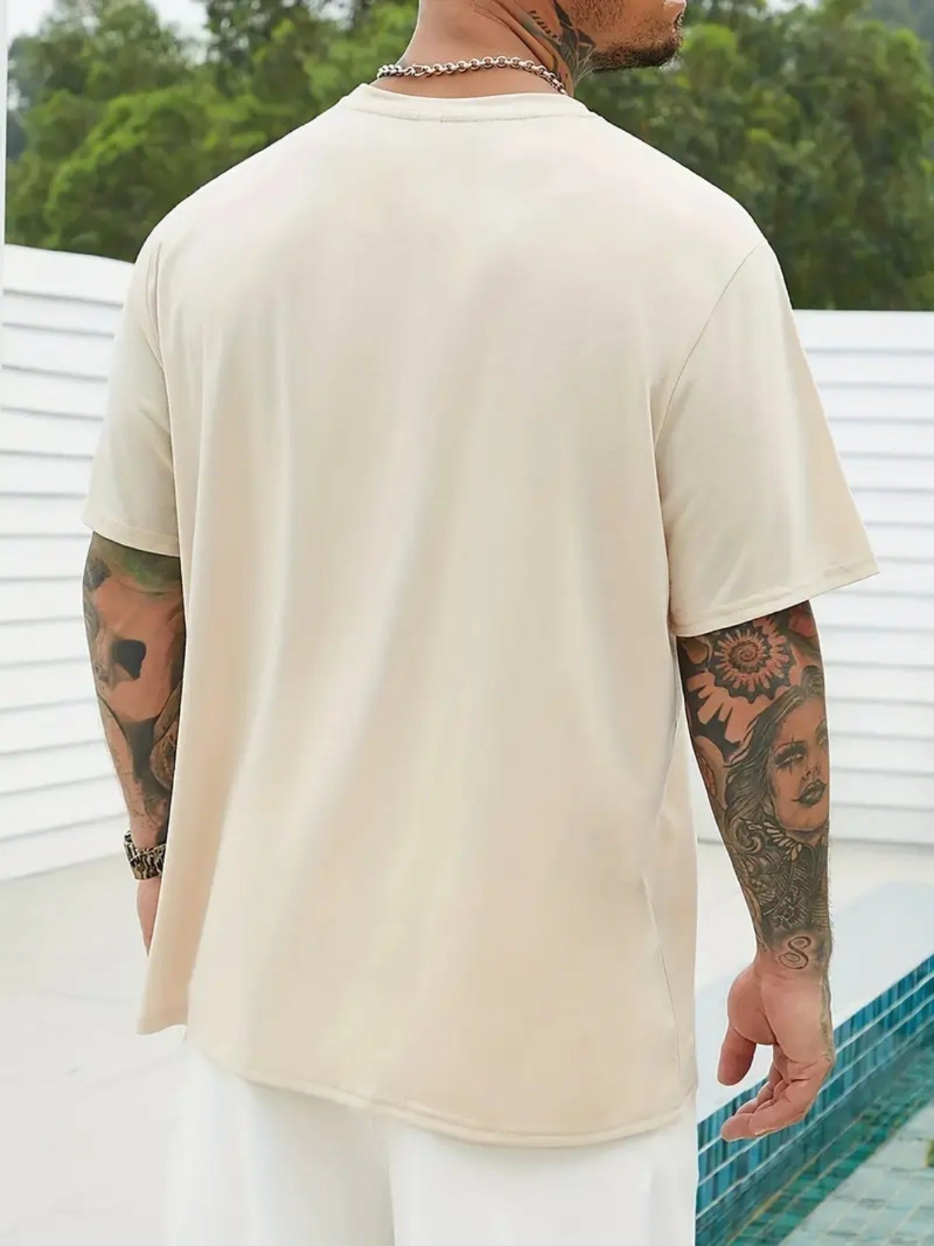 Мужская футболка большого размера из полиэстера с графическим принтом, короткий рукав, круглый вырез