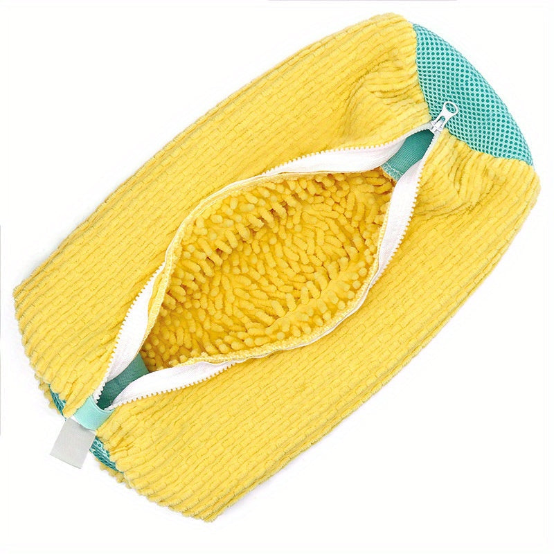 Bolsa de lavado para zapatos de poliéster con cremallera y correas elásticas para zapatos hasta la talla 45