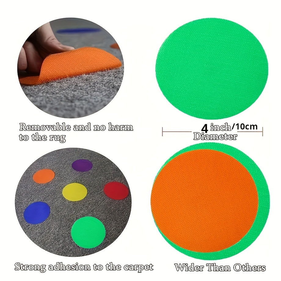 Reusable Adhesive Plastic Carpet Markers for Office, Outdoor, Yoga, and Gaming