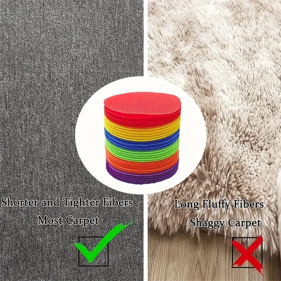 Reusable Adhesive Plastic Carpet Markers for Office, Outdoor, Yoga, and Gaming