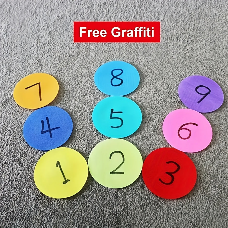 Reusable Adhesive Plastic Carpet Markers for Office, Outdoor, Yoga, and Gaming