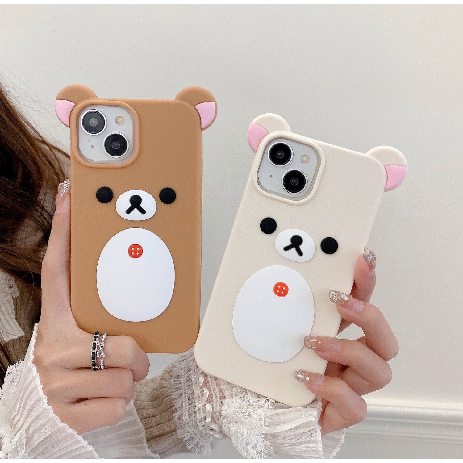 Silicone Phone Case for iPhone 11-16 Pro Max Cute and Durable