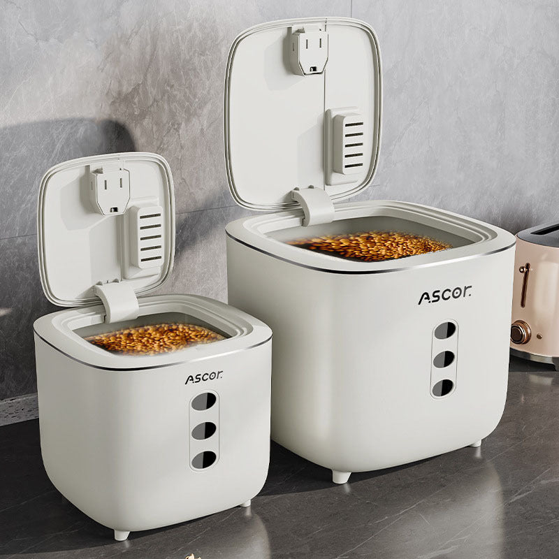 Insect-Proof Pet Food Container Square PP Non-Slip Base for Dry Food and Grains