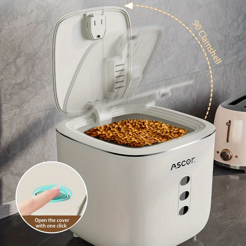 Insect-Proof Pet Food Container Square PP Non-Slip Base for Dry Food and Grains