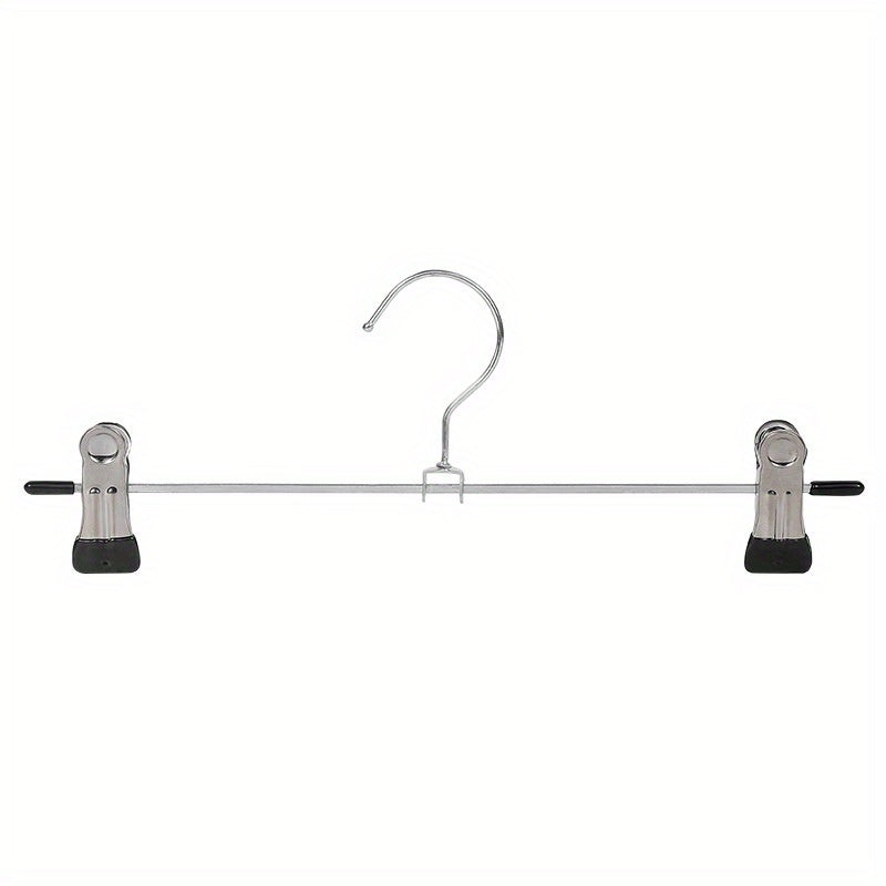 Metal Pants Hangers Pack of 5 Non-Slip Iron Clothing Organizers for Skirts and Trousers
