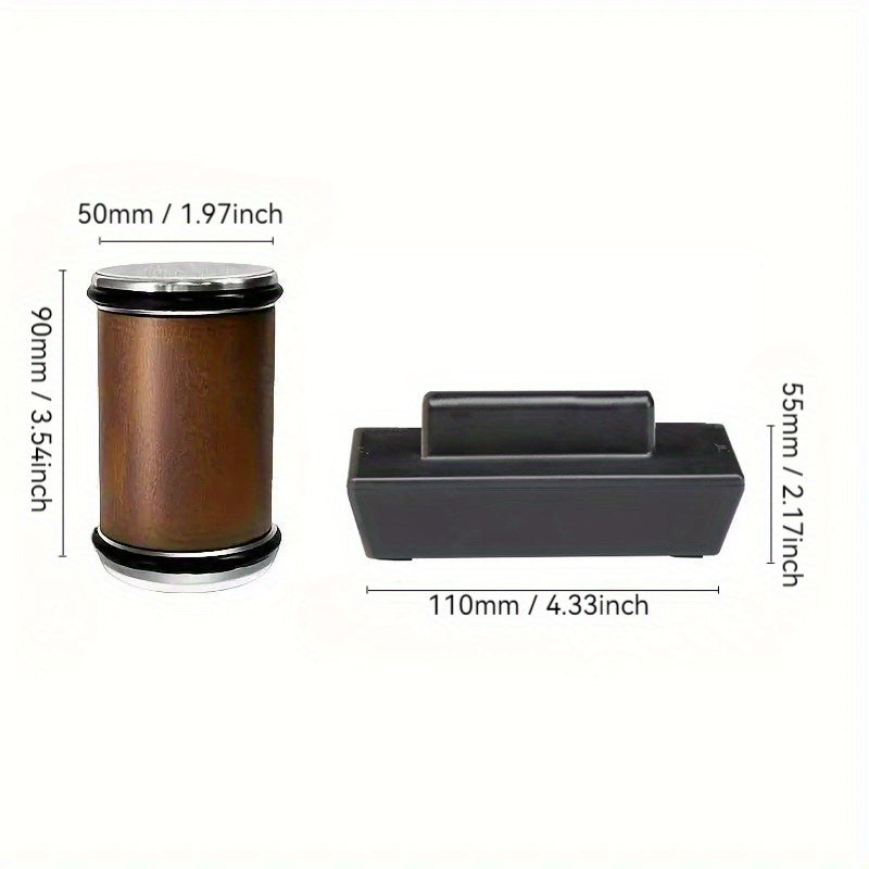 Wood Grain Knife Sharpener with Tungsten Steel Cylinder Multi-Angle 15° Kitchen Tool