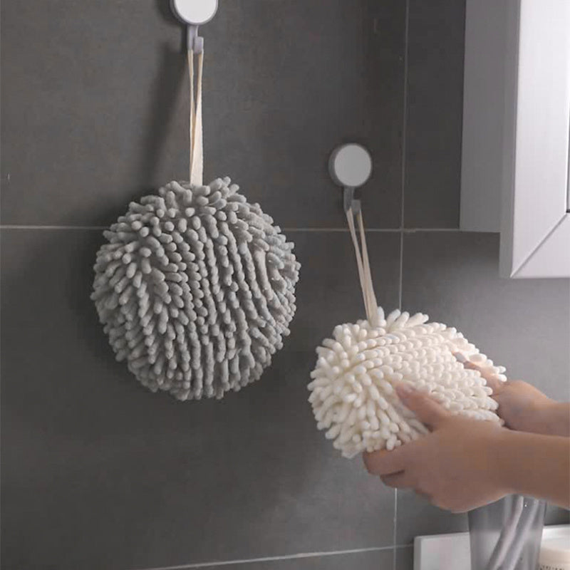 Two-Piece Chenille Hand Towels Absorbent Quick-Dry Kitchen Bathroom Cloths