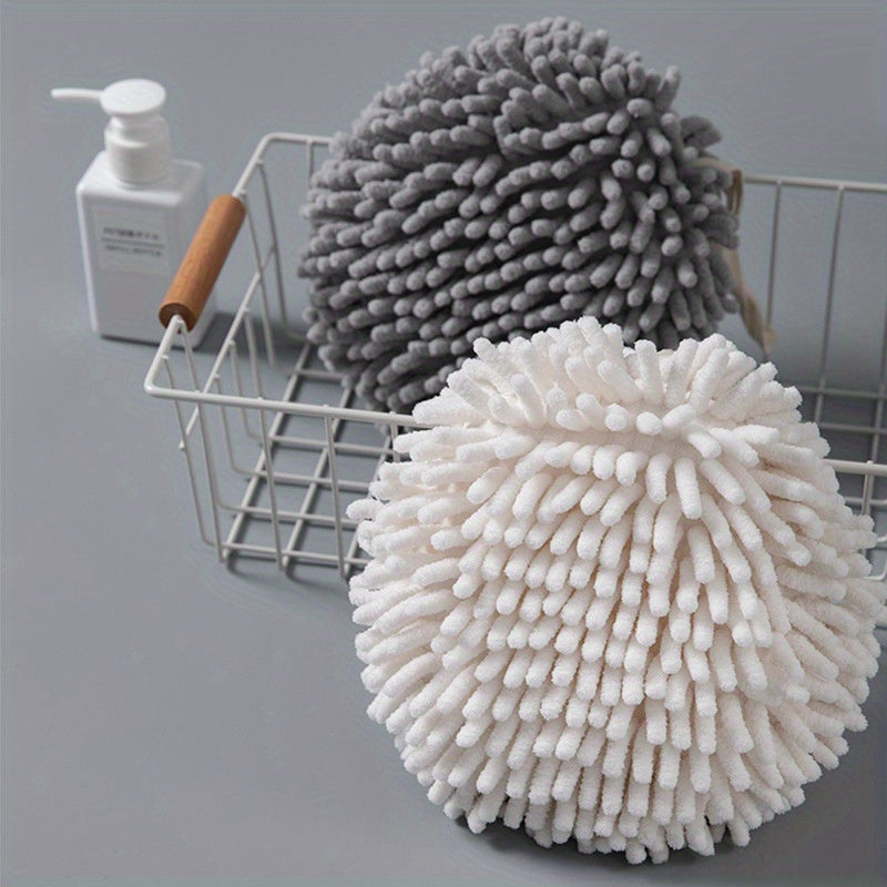 Two-Piece Chenille Hand Towels Absorbent Quick-Dry Kitchen Bathroom Cloths