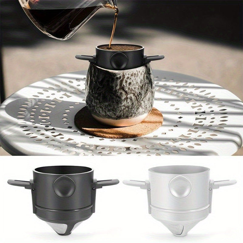 Stainless Steel Coffee Filter Sayohat va Tabiy O'tirish uchun portativ qahva tayyorlagich
