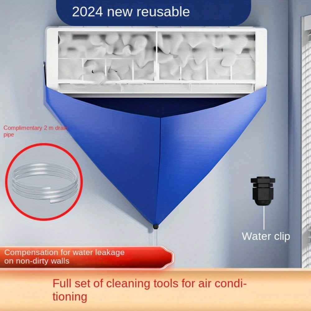 Universal Air Conditioner Cleaning Water Collection Bag with Adjustable Drainage Pipe