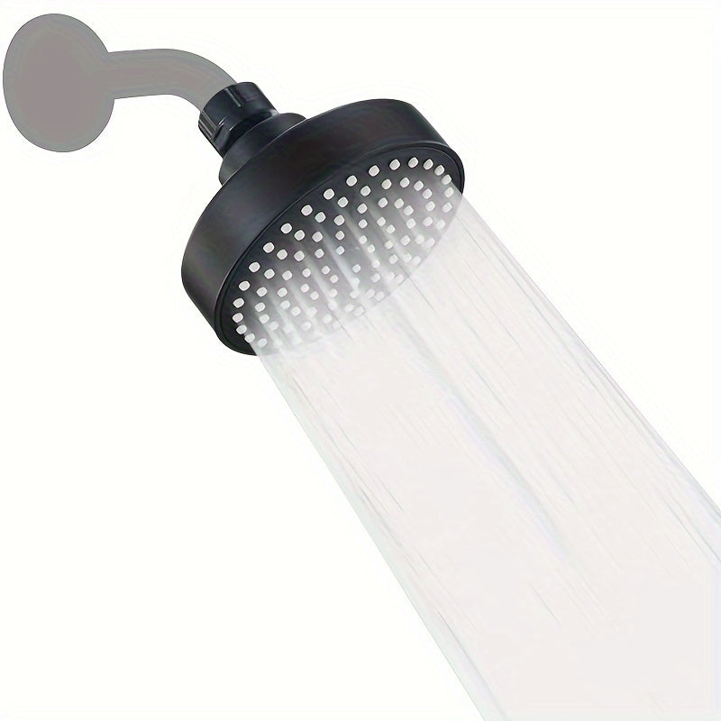 Stainless Steel Shower Head with Silicone Nozzles Wall-Mounted Bathroom Accessory