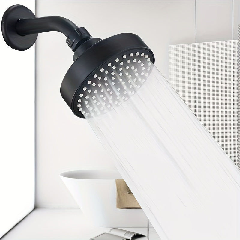 Stainless Steel Shower Head with Silicone Nozzles Wall-Mounted Bathroom Accessory