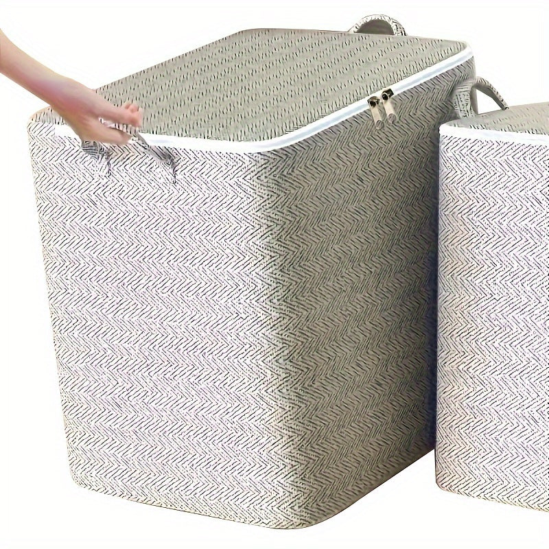 Large Capacity Foldable Storage Bags Set of 2 Moisture-Proof Polyester Quilts Comforters Dorm Items