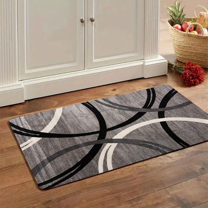 Non-Slip Gray Kitchen Mat with Durable Cushioning for Home and Living Spaces