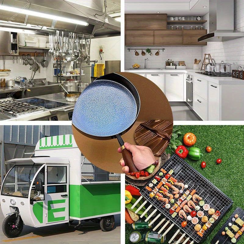 Cast Iron Skillet Set 1-Piece Non-Stick Frying Pan for Stovetop and Camping