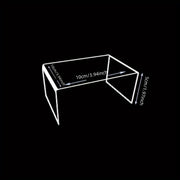 Transparent Acrylic Display Rack with Elevated U-Shaped Shelf for Cosmetics and Shoes