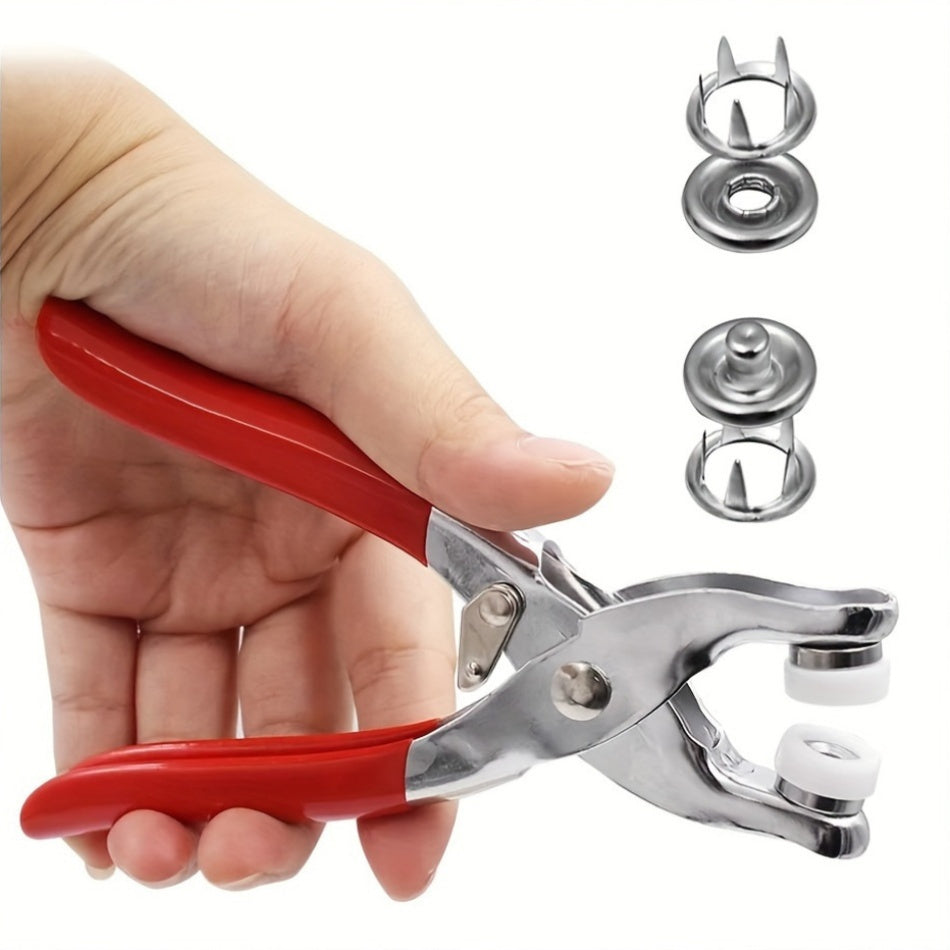 Kit de botones a presión de metal de 50 piezas con alicates de presión manual para ropa, bolsas y sombreros