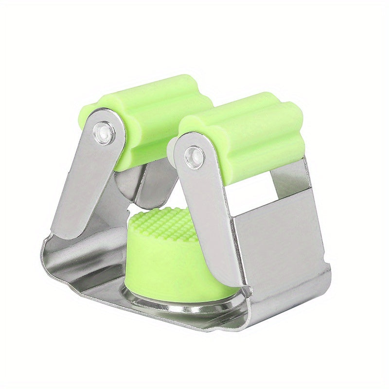 Silikon g'ildirak va sirpanmaydigan pad bilan zanglamaydigan po'lat mop ushlagichi