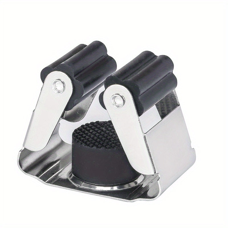 Silikon g'ildirak va sirpanmaydigan pad bilan zanglamaydigan po'lat mop ushlagichi