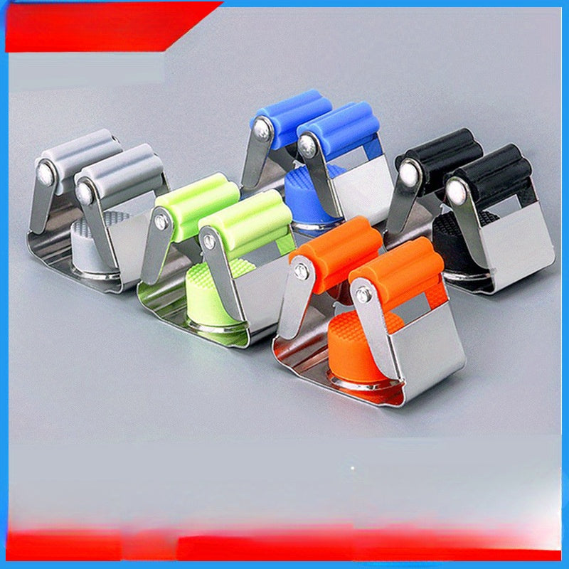 Silikon g'ildirak va sirpanmaydigan pad bilan zanglamaydigan po'lat mop ushlagichi