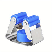 Silikon g'ildirak va sirpanmaydigan pad bilan zanglamaydigan po'lat mop ushlagichi