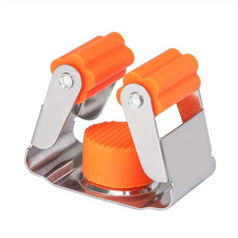 Silikon g'ildirak va sirpanmaydigan pad bilan zanglamaydigan po'lat mop ushlagichi