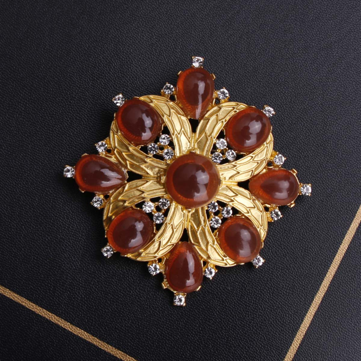 Vintage emal guldaning quyosh gullari bilan suyuq rezin suvli olmosli bezaklar, ayollar uchun noyob noaniq shakldagi zargarlik buyumlari