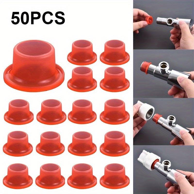 50 Pcs Silicone Sealing Gaskets Leakproof Durable for Plumbing Repairs