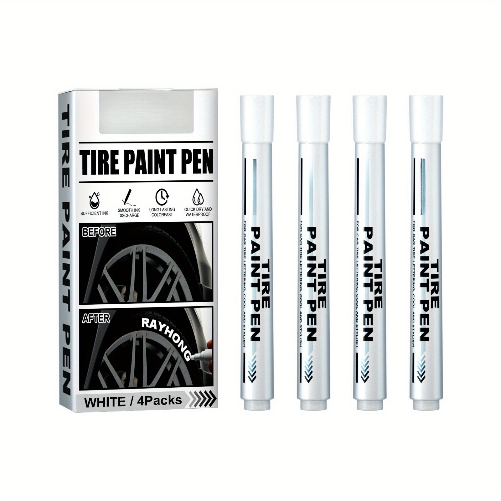Precision Tire Marking Pen Fine Tip for Auto Personalization Graffiti Art