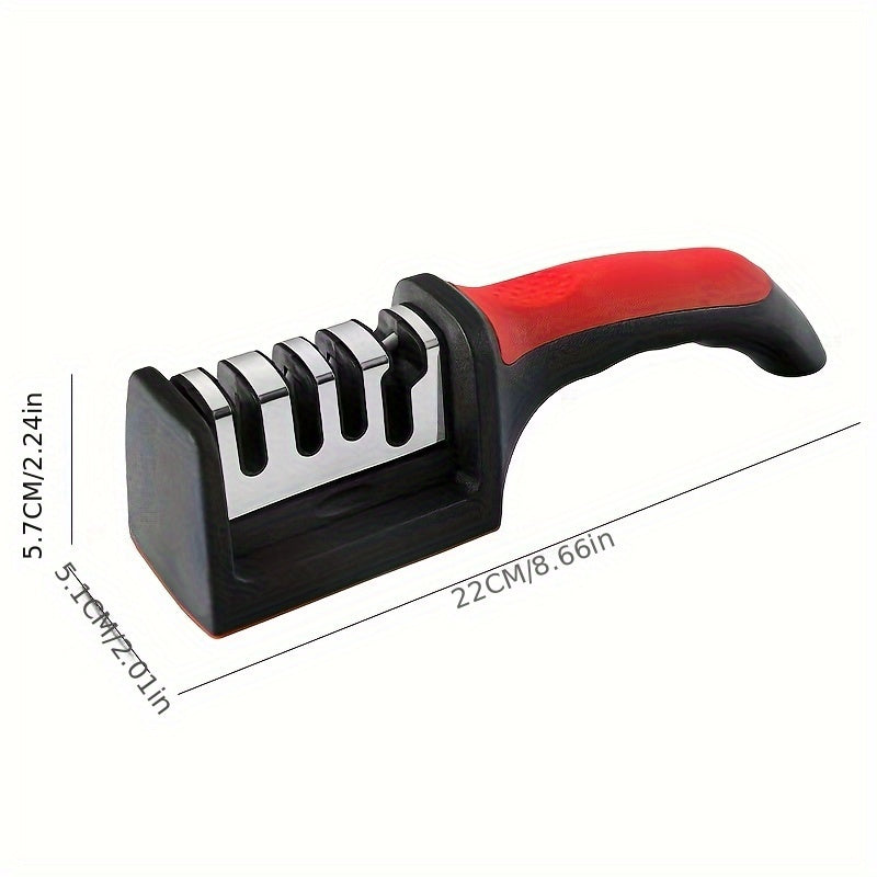 Ceramic Knife Sharpener with 4 Stages Tungsten Steel Manual Kitchen Tool