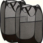 Foldable Mesh Laundry Baskets Set with Handles Collapsible Portable for Home Dorm Travel