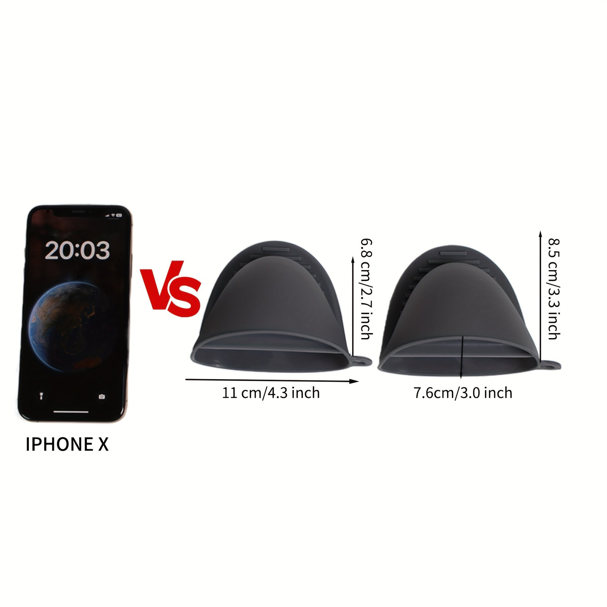 Silicone Pot Holders for Cooking and Baking Heat Resistant with Pinch Grip Set of 2