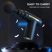 Portable Deep Tissue Massage Gun for Back Neck Legs Waist Rechargeable with 4 Heads