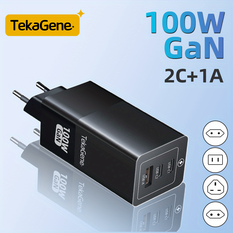 100W GaN USB C Fast Charger for MacBook Laptop Samsung Xiaomi Quick Charge 4.0 3.0 US UK EU Plug