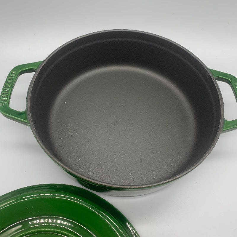 Большая ёмкость 190 унций, высокоглянцевый агатово-зеленый чугунный эмалированный горшок - универсальная кастрюля для супов и рагу для домашней и ресторанной кухни