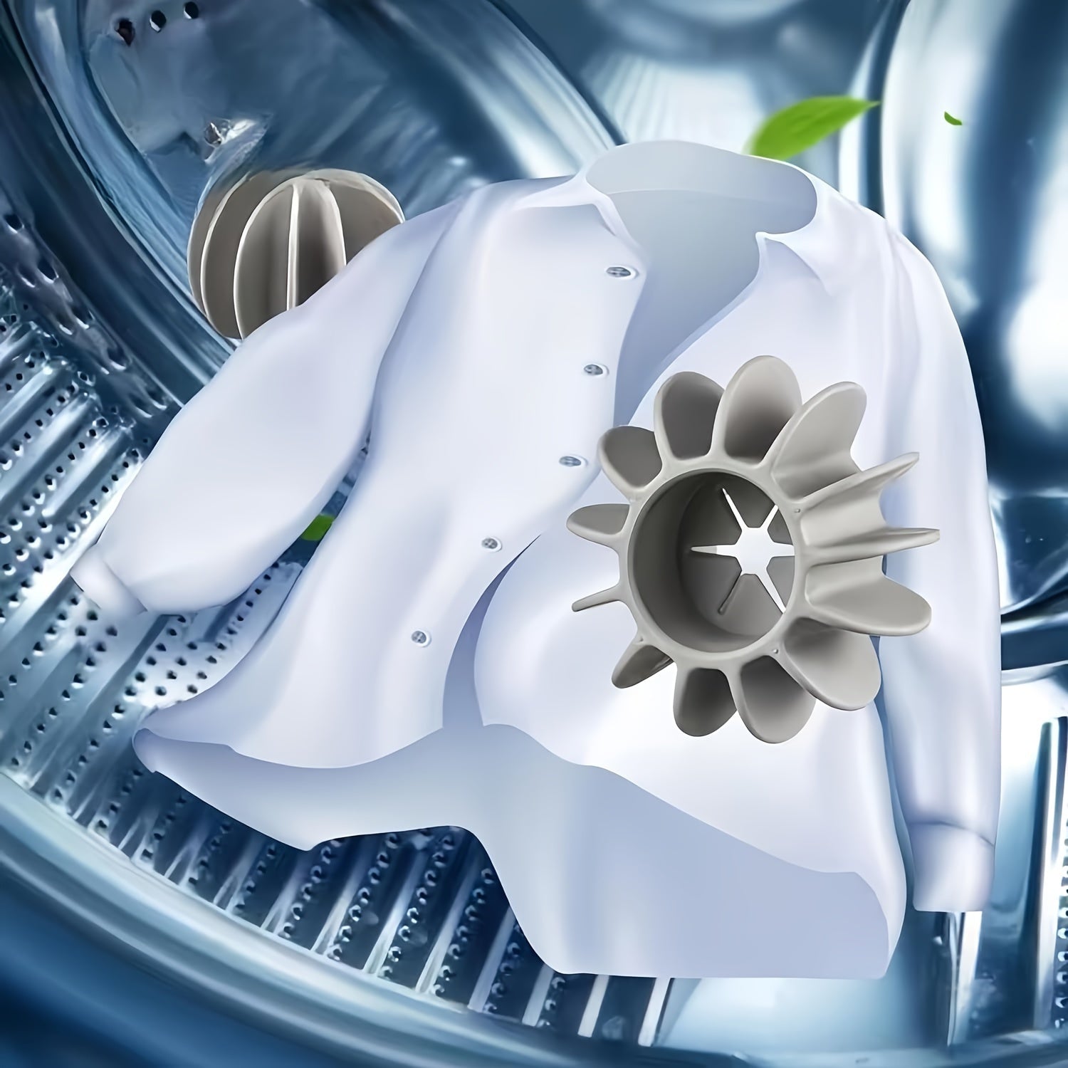 Set of 8 Silicone Laundry Balls Reusable 1.57-Inch Anti-Entanglement Dryer Balls for Washing Machine and Clothing Removal